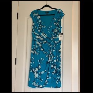 Chaps Blue Floral Dress